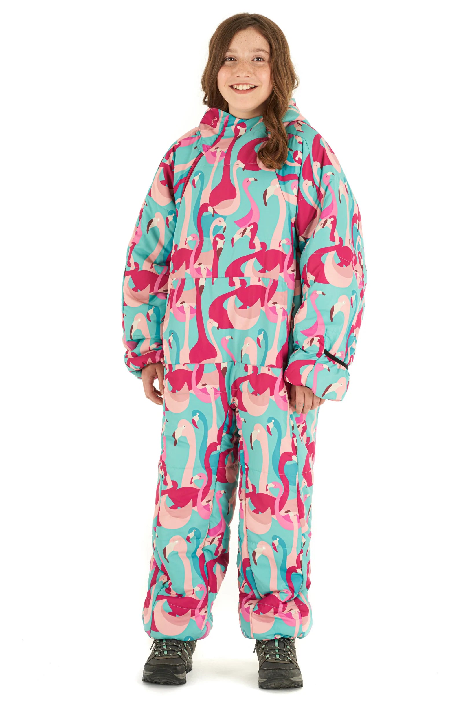 Selk'bag Kids Recycled Flamingo Sleeping Bag Suit Berry Useful